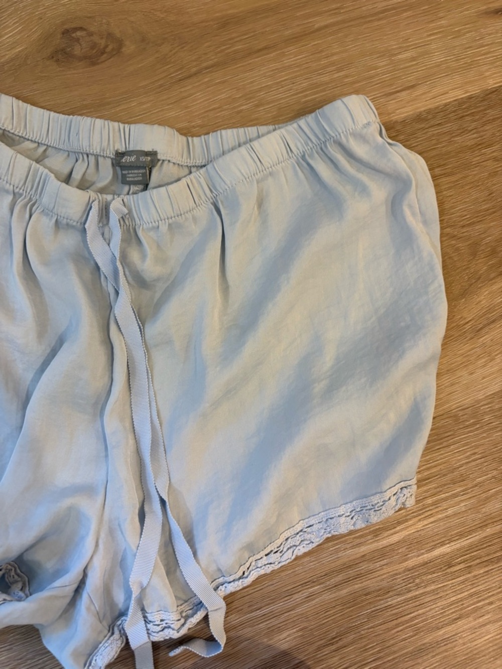 Aerie Blue Lace-Trim Shorts